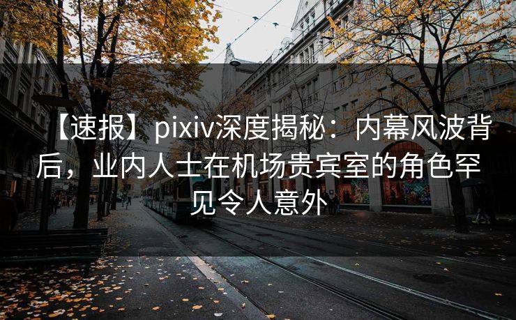【速报】pixiv深度揭秘：内幕风波背后，业内人士在机场贵宾室的角色罕见令人意外
