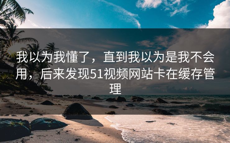我以为我懂了，直到我以为是我不会用，后来发现51视频网站卡在缓存管理